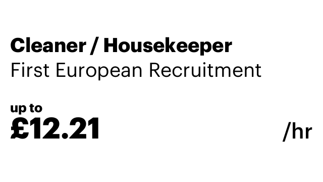 Cleaner / Housekeeper