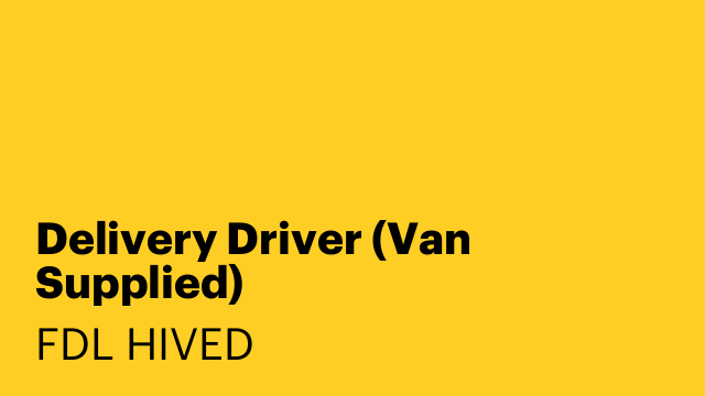 Delivery Driver (Van Supplied)