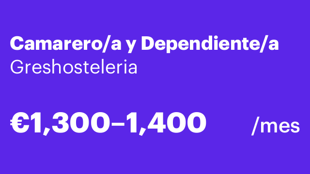 Camarero/a y Dependiente/a