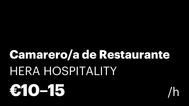 Camarero/a de Restaurante