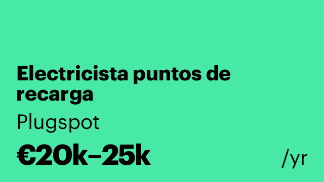Electricista puntos de recarga