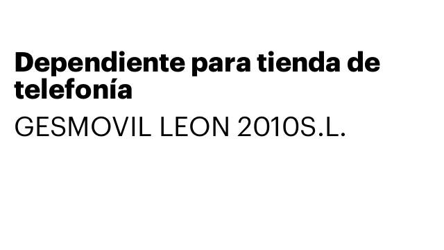Dependiente para tienda de telefonía