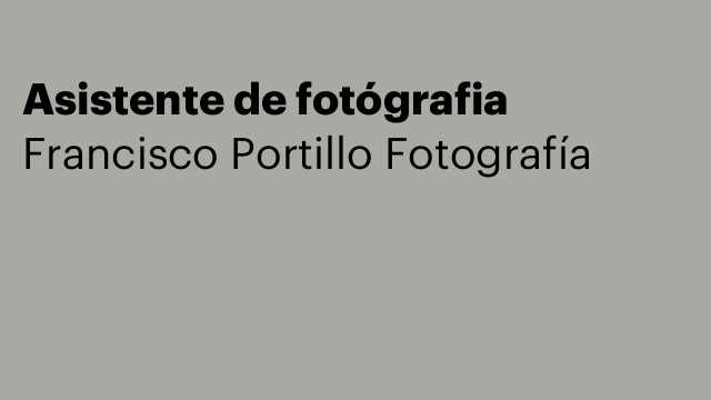 Asistente de fotógrafia