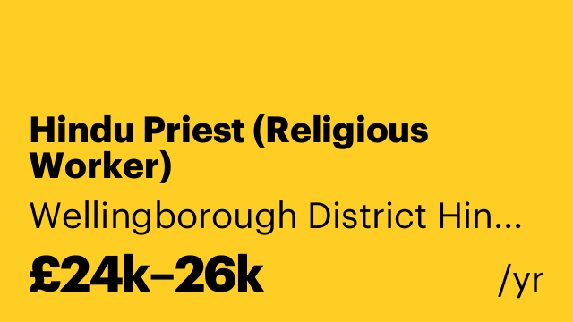 Hindu Priest (Religious Worker)