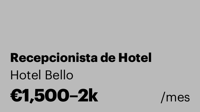 Recepcionista de Hotel
