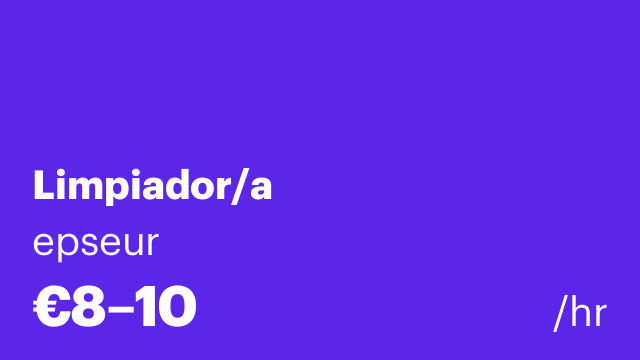 Limpiador/a