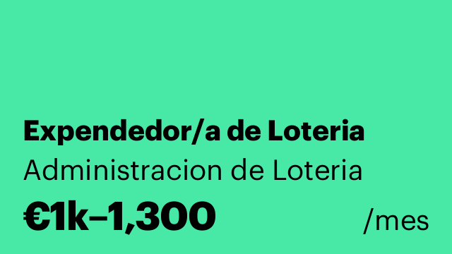 Expendedor/a de Loteria