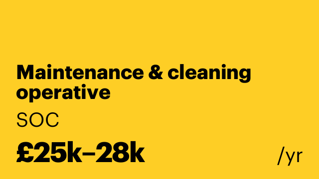 Maintenance & cleaning operative