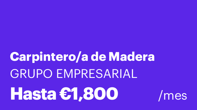 Carpintero/a de Madera