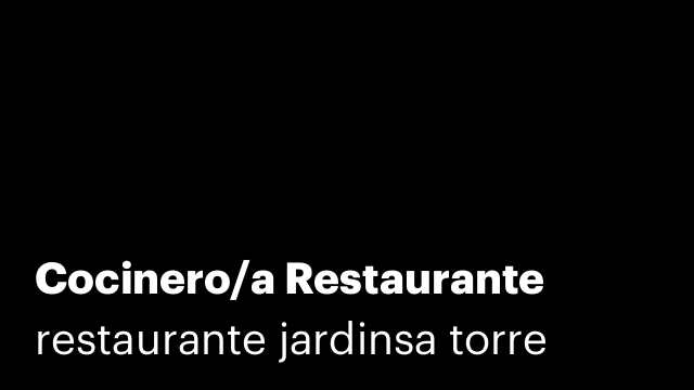 Cocinero/a Restaurante