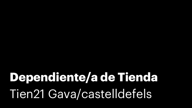 Dependiente/a de Tienda