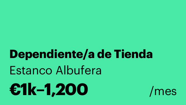 Dependiente/a de Tienda