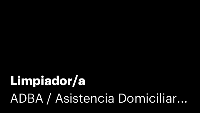 Limpiador/a