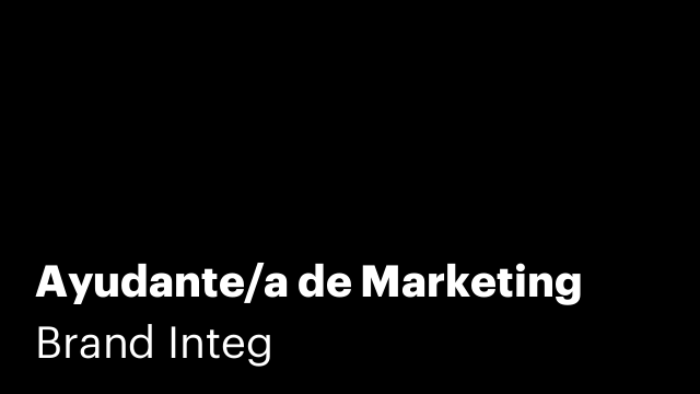 Ayudante/a de Marketing