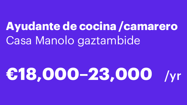 Ayudante de cocina /camarero
