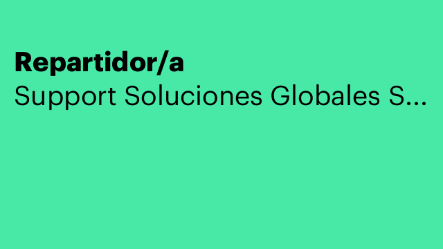Repartidor/a