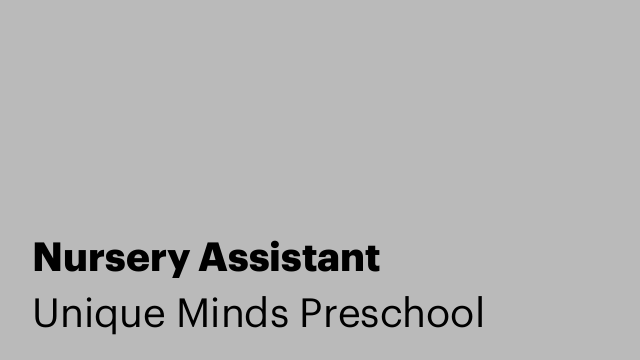 Nursery Assistant