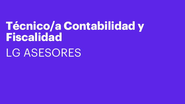 Técnico/a Contabilidad y Fiscalidad