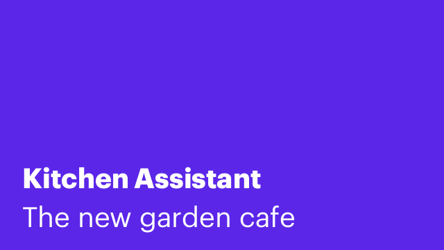 Kitchen Assistant