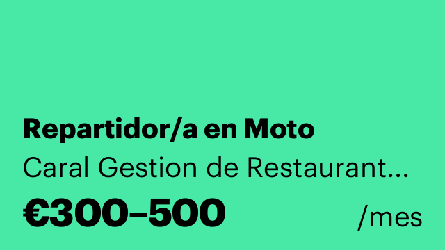 Repartidor/a en Moto
