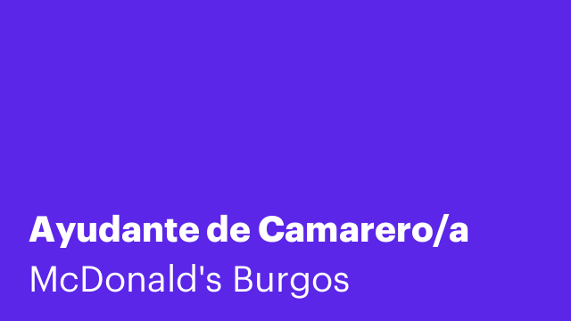 Ayudante de Camarero/a