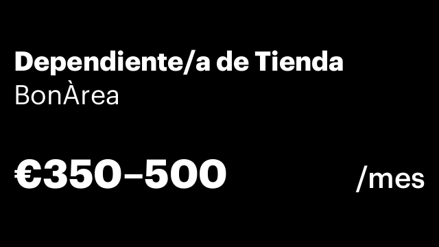 Dependiente/a de Tienda