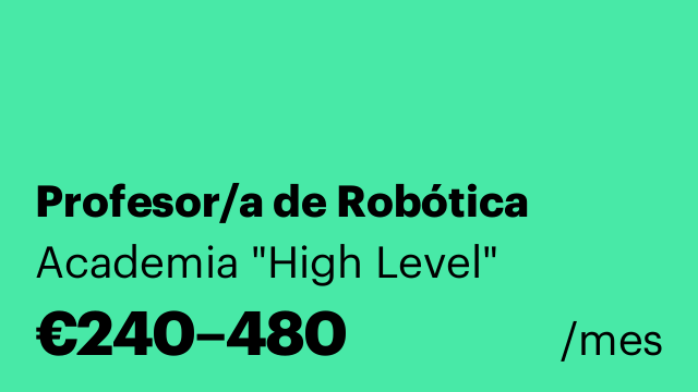 Profesor/a de Robótica