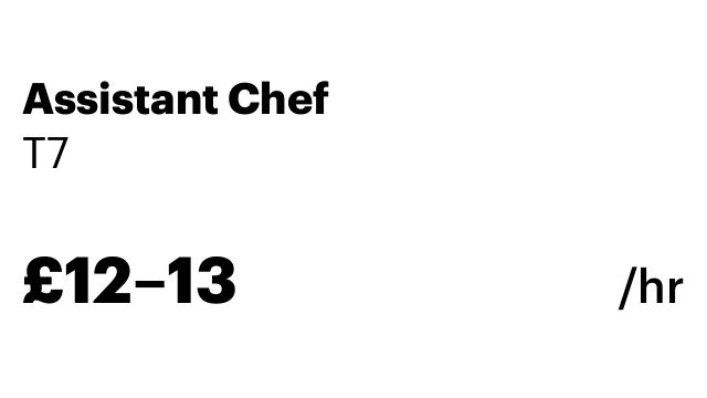 Assistant Chef