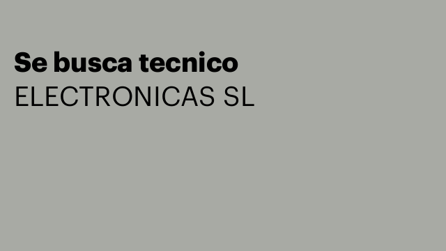 Se busca tecnico