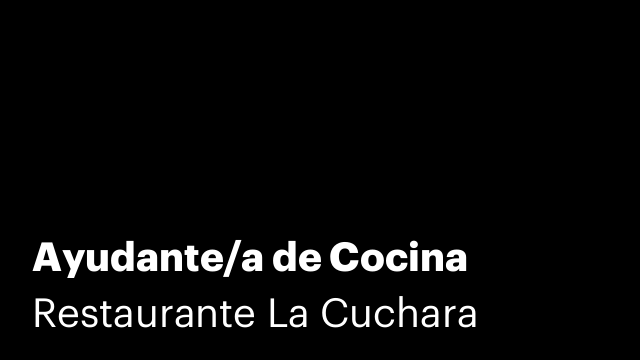 Ayudante/a de Cocina