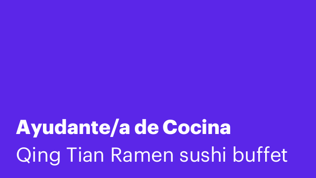 Ayudante/a de Cocina