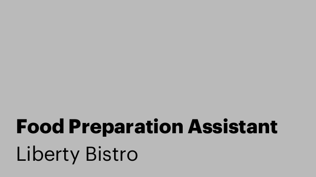 Food Preparation Assistant
