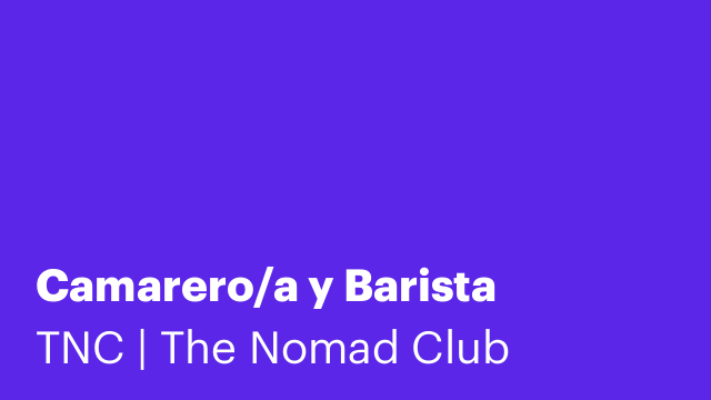 Camarero/a y Barista