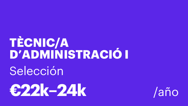 TÈCNIC/A D’ADMINISTRACIÓ I COMPTABILITAT – LLEIDA