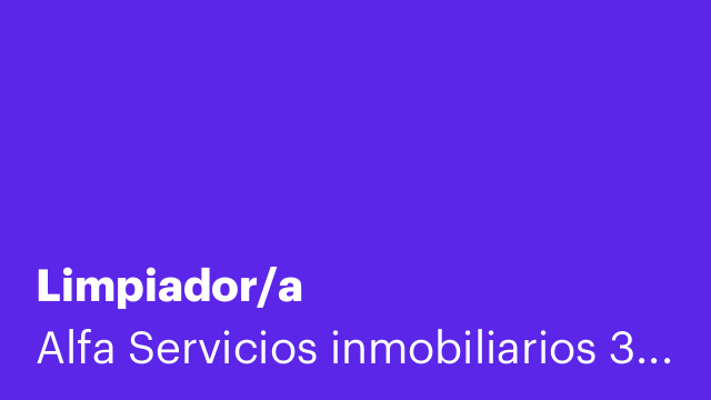 Limpiador/a