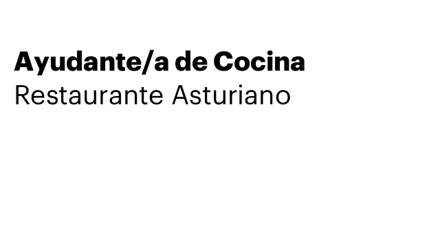 Ayudante/a de Cocina