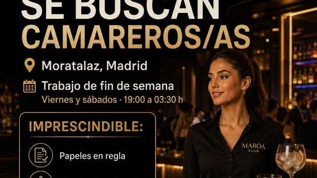 Camarero/a bar de copas