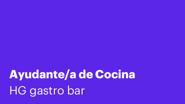 Ayudante/a de Cocina