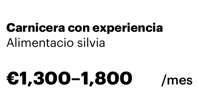 Carnicera con experiencia