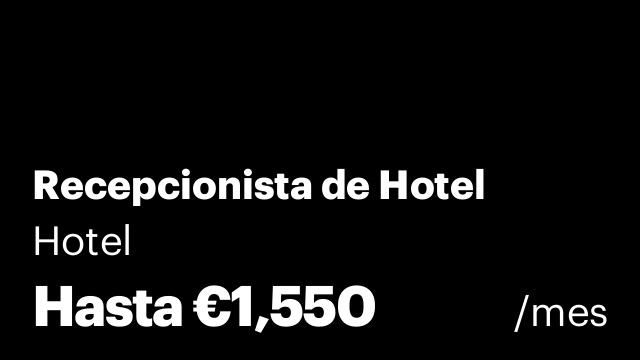 Recepcionista de Hotel