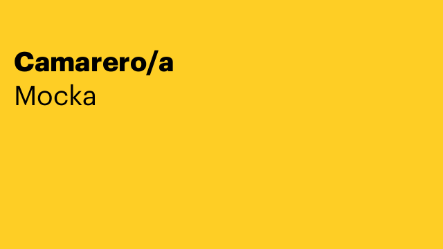 Camarero/a