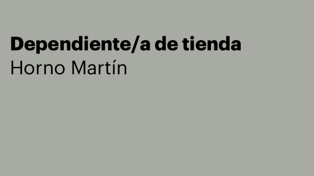 Dependiente/a de tienda