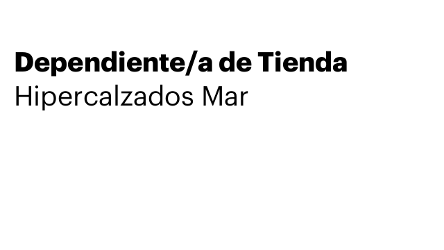 Dependiente/a de Tienda