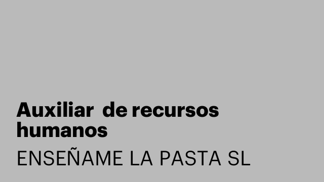 Auxiliar  de recursos humanos