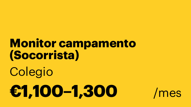 Monitor campamento (Socorrista)