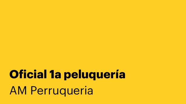 Oficial 1a peluquería