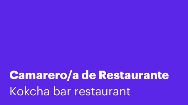 Camarero/a de Restaurante