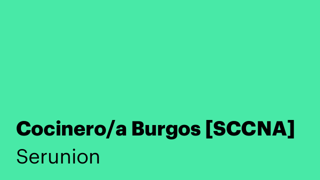 Cocinero/a Burgos [SCCNA]