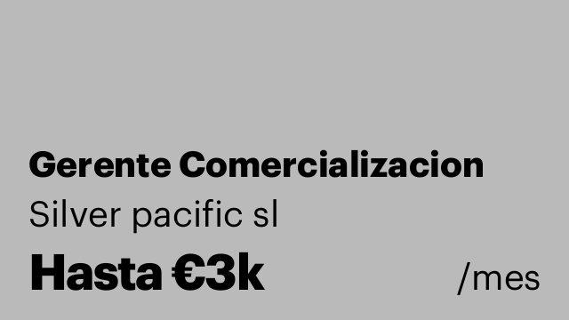 Gerente Comercializacion