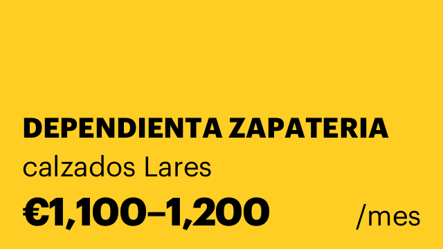 DEPENDIENTA ZAPATERIA